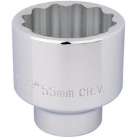 Draper 3/4" Drive Polished Finish Bi Hexagon Socket Metric 3/4" 55mm Draper 3/4" Drive Polished Finish Bi Hexagon Socket Metric 3/4" 55mm