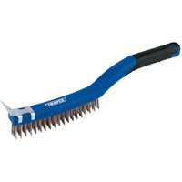 Draper Wire Scratch Brush Scraper Stainless Steel Wire 3 Rows Draper Wire Scratch Brush Scraper Stainless Steel Wire 3 Rows