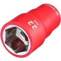 Draper XP1000 1/2" Drive VDE Insulated Hexagon Socket 1/2" 22mm Draper XP1000 1/2" Drive VDE Insulated Hexagon Socket 1/2" 22mm