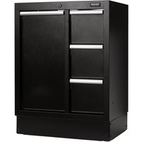 Bunker 4 Drawer Modular Power Tool Storage Base Cabinet Black