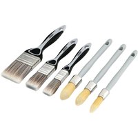 6 Piece Flat Round Sash Paintbrush Set