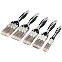 5 Piece Soft Grip Flat Paint Brush Set