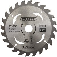 Draper TCT Wood Cutting Circular Saw Blade 185mm 24T 25.4mm Draper TCT Wood Cutting Circular Saw Blade 185mm 24T 25.4mm