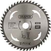 Draper TCT Wood Cutting Circular Saw Blade 250mm 48T 30mm Draper TCT Wood Cutting Circular Saw Blade 250mm 48T 30mm