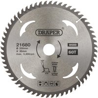 Draper TCT Wood Cutting Circular Saw Blade 250mm 60T 30mm Draper TCT Wood Cutting Circular Saw Blade 250mm 60T 30mm