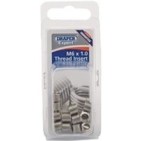Draper Expert Thread Insert Refill Pack M6 x 1.5D 1mm Pack of 12 Draper Expert Thread Insert Refill Pack M6 x 1.5D 1mm Pack of 12