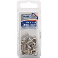Draper Expert Thread Insert Refill Pack M8 x 1.5D 1.25mm Pack of 12 Draper Expert Thread Insert Refill Pack M8 x 1.5D 1.25mm Pack of 12