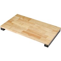 Hardwood Worktop 3 Tier Pull Handle Tool Trolley