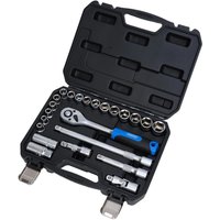 Draper 24229 Draper HI-TORQ Metric Socket Set, 1/2"" Sq.. Dr. (23 Piece)