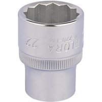 22mm 1/2 Square Drive Elora Bi-Hexagon Socket (24674)