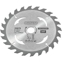 Draper TCT Construction Circular Saw Blade 165mm 24T 20mm Draper TCT Construction Circular Saw Blade 165mm 24T 20mm