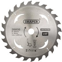 Draper TCT Construction Circular Saw Blade 305mm 24T 30mm Draper TCT Construction Circular Saw Blade 305mm 24T 30mm