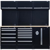 14 Piece Modular Storage Combo Hardwood Worktop