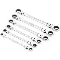 Draper Hi Torq 6 Piece Flexible Head Double Ring Ratchet Spanner Set Draper Hi Torq 6 Piece Flexible Head Double Ring Ratchet Spanner Set