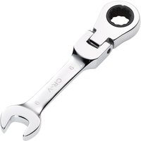 Draper Hi-Torq Stubby Flexible Head Ratchet Combination Spanner 9mm Draper Hi-Torq Stubby Flexible Head Ratchet Combination Spanner 9mm