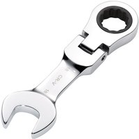 Draper Hi-Torq Stubby Flexible Head Ratchet Combination Spanner 18mm Draper Hi-Torq Stubby Flexible Head Ratchet Combination Spanner 18mm