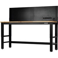 Hardwood Worktop Workbench Power Pegboard 1.8m