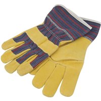 Draper Young Gardeners Leather Gloves Yellow / Purple One Size Draper Young Gardeners Leather Gloves Yellow / Purple One Size