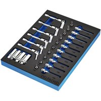 20 Piece 3 8" Drive Spark Glow Plug Socket Set EVA Foam Inlay