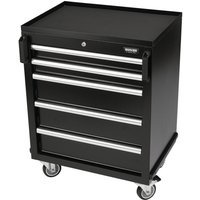 Bunker 5 Drawer Modular Tool Roller Cabinet Black