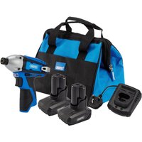Draper ID12VD 12v Cordless Impact Driver 2 x 4ah Li-ion Battery Charger Bag Draper ID12VD 12v Cordless Impact Driver 2 x 4ah Li-ion Battery Charger Bag