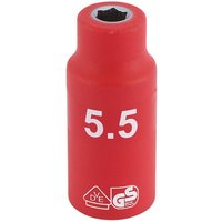 Draper 1/4" Drive VDE Fully Insulated Hexagon Socket Metric 1/4" 5.5mm Draper 1/4" Drive VDE Fully Insulated Hexagon Socket Metric 1/4" 5.5mm