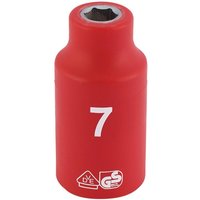 Draper 3/8" Drive VDE Fully Insulated Hexagon Socket Metric 3/8" 7mm Draper 3/8" Drive VDE Fully Insulated Hexagon Socket Metric 3/8" 7mm