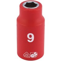 Draper 3/8" Drive VDE Fully Insulated Hexagon Socket Metric 3/8" 9mm Draper 3/8" Drive VDE Fully Insulated Hexagon Socket Metric 3/8" 9mm