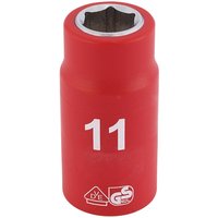 Draper 3/8" Drive VDE Fully Insulated Hexagon Socket Metric 3/8" 11mm Draper 3/8" Drive VDE Fully Insulated Hexagon Socket Metric 3/8" 11mm