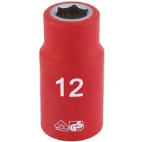 Draper 1/2" Drive VDE Fully Insulated Hexagon Socket Metric 1/2" 12mm Draper 1/2" Drive VDE Fully Insulated Hexagon Socket Metric 1/2" 12mm