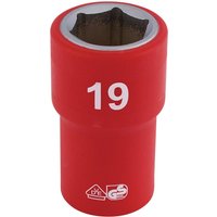 Draper 1/2" Drive VDE Fully Insulated Hexagon Socket Metric 1/2" 19mm Draper 1/2" Drive VDE Fully Insulated Hexagon Socket Metric 1/2" 19mm