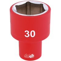 Draper 1/2" Drive VDE Fully Insulated Hexagon Socket Metric 1/2" 30mm Draper 1/2" Drive VDE Fully Insulated Hexagon Socket Metric 1/2" 30mm