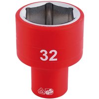 Draper 1/2" Drive VDE Fully Insulated Hexagon Socket Metric 1/2" 32mm Draper 1/2" Drive VDE Fully Insulated Hexagon Socket Metric 1/2" 32mm