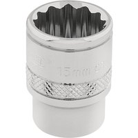 Draper 3/8" Drive Polished Finish Hi Torq Bi Hexagon Socket Metric 3/8" 15mm Draper 3/8" Drive Polished Finish Hi Torq Bi Hexagon Socket Metric 3/8" 15mm