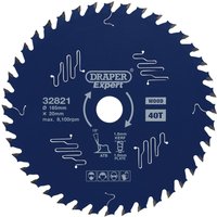 Draper Expert PTFE TCT Circular Saw Blade for Wood 165mm 40T 20mm Draper Expert PTFE TCT Circular Saw Blade for Wood 165mm 40T 20mm