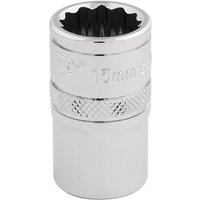 Draper 1/2" Drive Hi Torq Bi Hexagon Socket Metric 1/2" 15mm Draper 1/2" Drive Hi Torq Bi Hexagon Socket Metric 1/2" 15mm