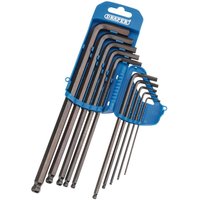 Draper - Extra Long Metric Hexagon and Ball End Hexagon Key Set (10 Piece) (33719)