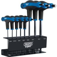 Draper Expert 8 Piece T Handle Ball End Hexagon Allen Key Set Metric Draper Expert 8 Piece T Handle Ball End Hexagon Allen Key Set Metric