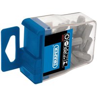 Draper - No.2 pz type 1/4' Insert Bits in Plastic Storage Case (20 piece) (34220)
