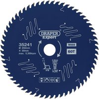 Draper Expert PTFE TCT Circular Saw Blade for Wood 250mm 60T 30mm Draper Expert PTFE TCT Circular Saw Blade for Wood 250mm 60T 30mm