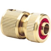 Draper Expert Brass Waterstop Hose Pipe Connector 1/2" / 12.5mm Pack of 1 Draper Expert Brass Waterstop Hose Pipe Connector 1/2" / 12.5mm Pack of 1