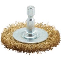 Draper Brassed Wire Wheel Brush 50mm 6mm Shank Draper Brassed Wire Wheel Brush 50mm 6mm Shank