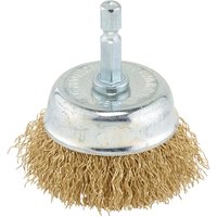 Draper Hollow Cup Brassed Steel Wire Brush 50mm 6mm Shank Draper Hollow Cup Brassed Steel Wire Brush 50mm 6mm Shank