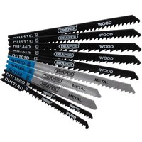 Draper 10 Piece Wood and Metal Cutting U Shank Jigsaw Blade Set Draper 10 Piece Wood and Metal Cutting U Shank Jigsaw Blade Set