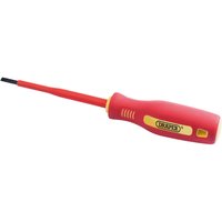 Draper VDE Insulated Parallel Slotted Screwdriver 4mm 100mm Draper VDE Insulated Parallel Slotted Screwdriver 4mm 100mm