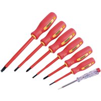 Draper 7 Piece VDE Insulated Screwdriver Set Draper 7 Piece VDE Insulated Screwdriver Set