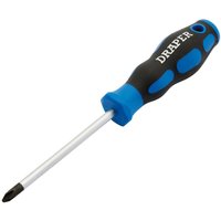 Draper - No.2 x 100mm Cross Slot Screwdriver with Soft Grip Handles (48932)