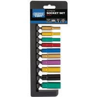 Draper 10 Piece 1/4" Drive Coloured Deep Hex Socket Set Metric 1/4" Draper 10 Piece 1/4" Drive Coloured Deep Hex Socket Set Metric 1/4"