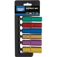 Draper Expert 6 Piece 1/2" Drive Coloured Deep Hex Socket Set Metric 1/2" Draper Expert 6 Piece 1/2" Drive Coloured Deep Hex Socket Set Metric 1/2"
