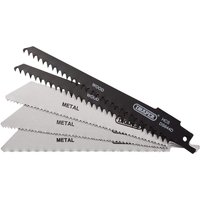 Assorted Reciprocating Saw Blades for Multi-Purpose Cutting, 150mm (Pack of 5) (52517)